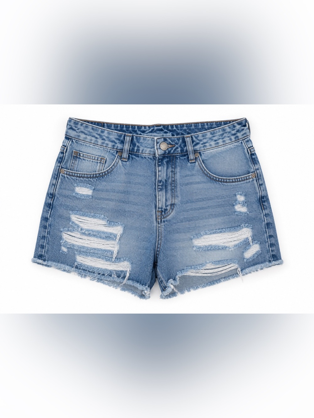 Rock & Roll Denim High Rise Distressed Shorts | W32